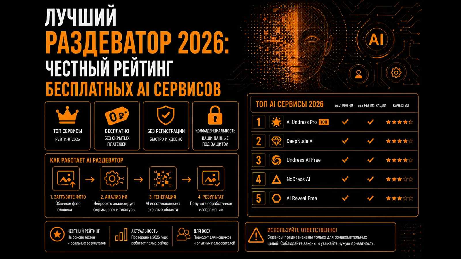 Лучший раздеватор 2026: честный рейтинг сервисов